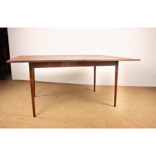 Extendable Danish Dining Table in Rosewood and Brass by Poul Volther for Frem Møbelfabrik 1960. For Sale - Image 13 of 17