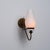 Metal Italian Brass Black Metal and Opaline Glass Wall Sconce, 1950s For Sale - Image 7 of 8