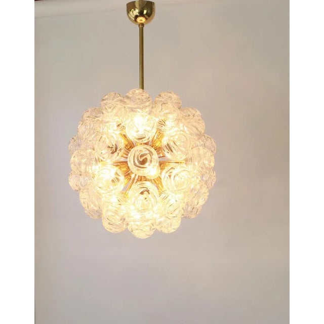 German Sputnik Chandelier with Snow Glass Balls by Doria, 1970s For Sale - Image 12 of 14
