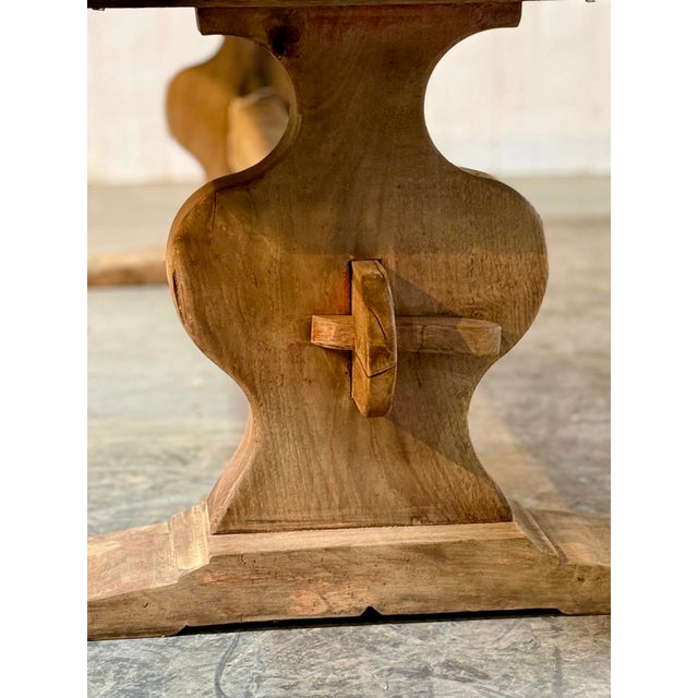 Brown Large French Oak Dining Table, 1920 For Sale - Image 8 of 18