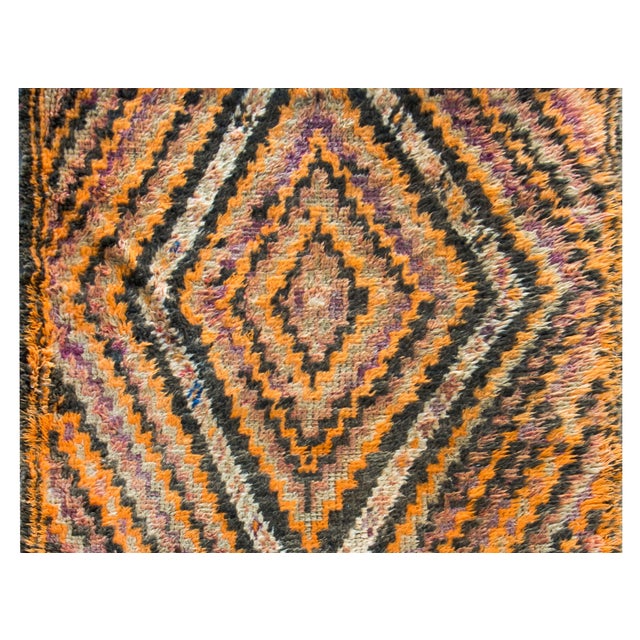 Vintage Zig-Zag Moroccan Rug For Sale - Image 9 of 12