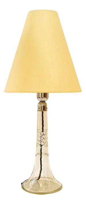 Vintage Art Deco Glass Table Lamp, 1920s