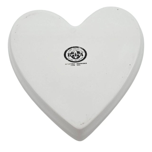White Mid-Century Bia Cordon Bleu Porcelain Heart Baking Dishes Organic Modern Usa Set For Sale - Image 8 of 9