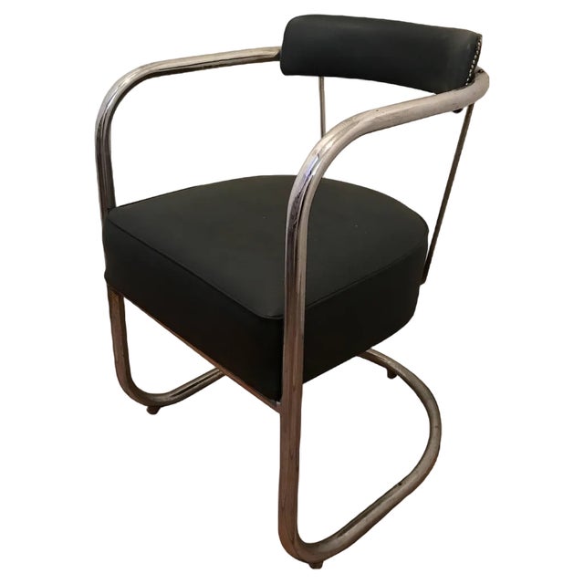 Nr 33 Steel Chrome Chair by Hans and Wassily Luckhardt attributed to Mucke-Melder, 1930s For Sale