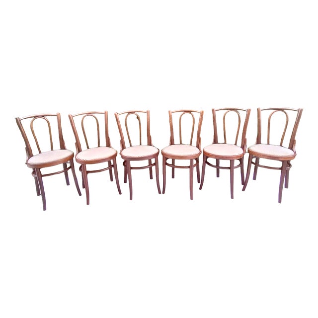 Chairs in Beech Bentwood from Tatra, 1960s, Set of 6 For Sale