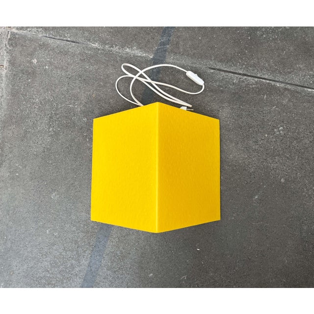 Postmodern Yellow Prism Shape Floor or Table Lamp from Heico, 1980s For Sale - Image 4 of 18