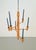 1950s Brutalist Twisted Spool Candle Chandelier in Wood, 1960s For Sale - Image 5 of 9