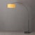 Mid-Century Modern 1-Light 1960s Morelli Float Mid Century Floor Lamp - Modern Arc Lamp, Mustard Linen Shade, Black Nickel Finish, Dimmable For Sale - Image 3 of 4