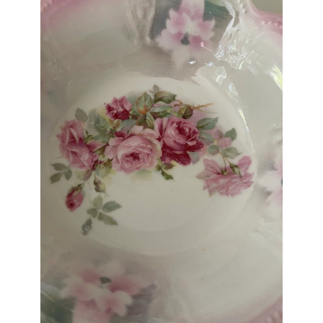 Early 20th Century Floral Iridescent Bavarian Bowl For Sale - Image 4 of 5
