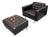 Tufted Vegan Leather Club Chair + Ottoman, Set For Sale