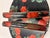 1940s Vintage Painted Roses Metal Box With Handles For Sale - Image 5 of 7
