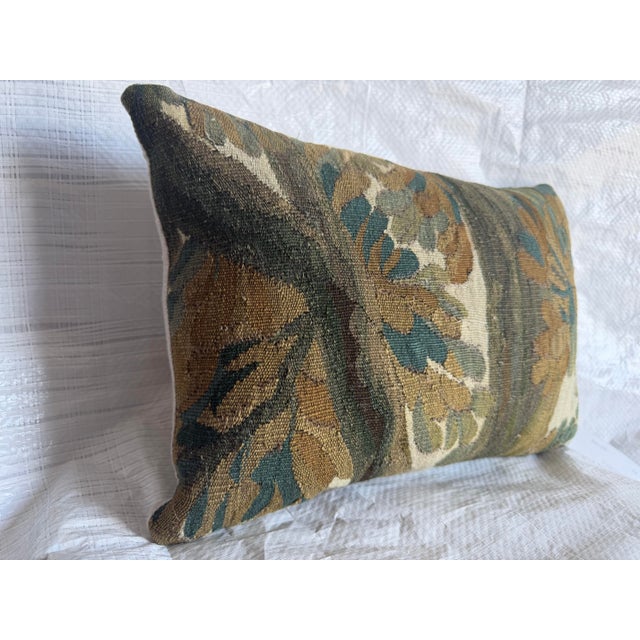 17th Century Brussels Tapestry Pillow With Botanical Pattern For Sale - Image 4 of 7