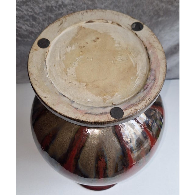 Vintage German Ceramic Vase, 1970s For Sale - Image 4 of 5