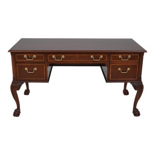 Councill Craftsmen Ball & Claw Mahogany Writing Desk For Sale