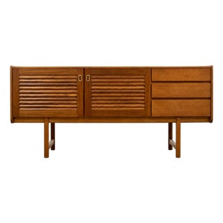Mid Century Modern Teak Credenza With Louvered Doors | Sideboard by a.h. McIntosh, Made in Scotland, C. 1960’s For Sale