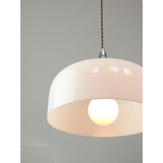 Space Age White Pendant Lamp from Guzzini, 1960s For Sale - Image 9 of 18