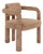 Double Arch Dining Chair in Beige Cotton Velvet from Insidherland For Sale
