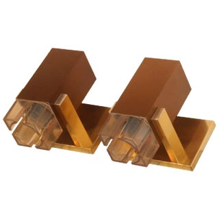 Vintage Minimalist Wall Sconces by Gaetano Sciolari, 1970s, Set of 2 For Sale
