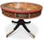 This piece of furniture is a striking English Regency-style drum table (also historicially referred to as a rent table),...