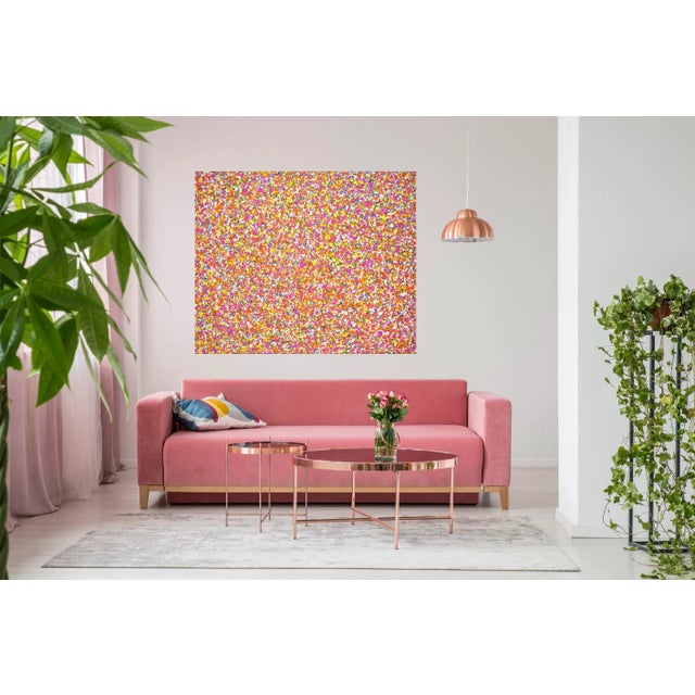 Textile Summer Expression.Original Modern Hand Painting For Sale - Image 7 of 10