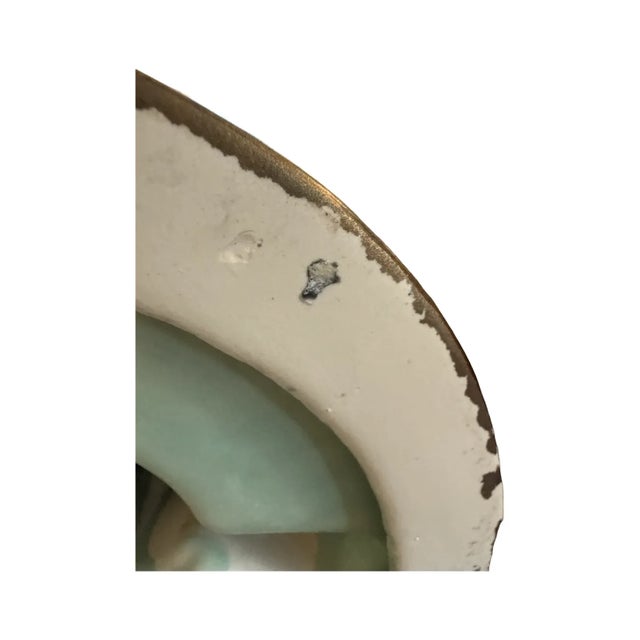 1950s 1950s Mid-Century Modern California Pottery Sputnik Lamp Aqua & Gold Splatter Glaze For Sale - Image 5 of 14