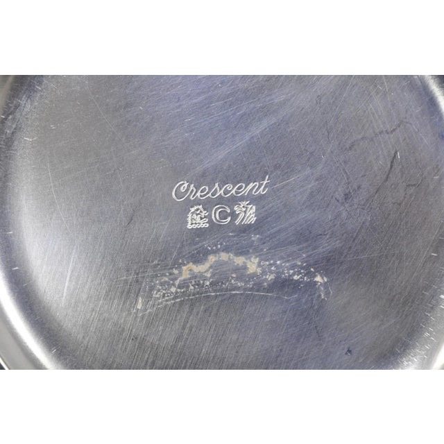 Vintage Crescent Mid Century Modern Silver Plated Champagne Chiller Ice Bucket For Sale - Image 11 of 13