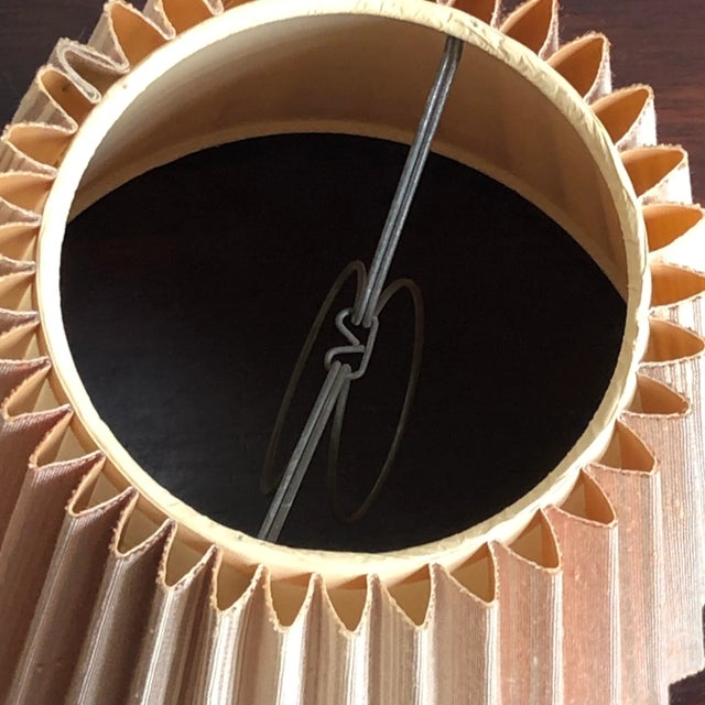 1960s Blended Stripe Knife Pleated Lamp Shade For Sale In Baltimore - Image 6 of 12