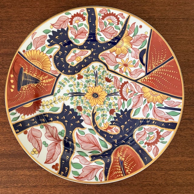 Late 20th Century Japanese Reproduction Imari Plate For Sale - Image 9 of 9