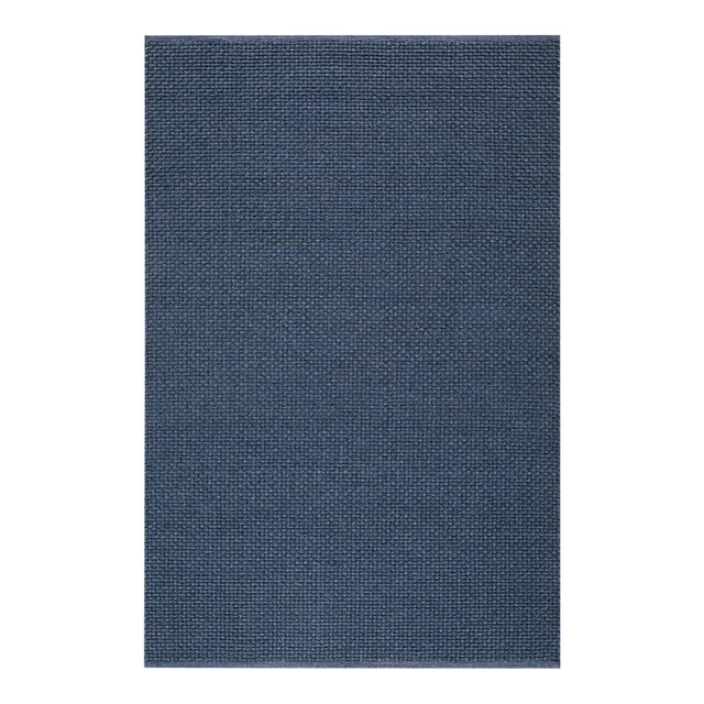 Driftwood Handmade Rug Navy Blue 6x9 For Sale