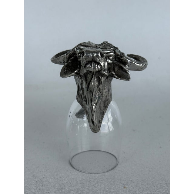 Silver Vintage Frankli Wild Royal Selangor South African Figural Animal Shot Glasses 5 Pieces For Sale - Image 8 of 12