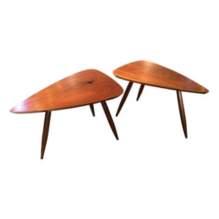 1960s Two Walnut Table Studio Made By Phillip Llyod Powell For Sale