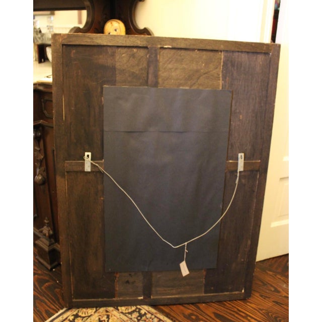 Stunning Large Hand-Made Reverse Painted Glass Paneled Mirror by Artist Robert Weiss, Peru For Sale In Dallas - Image 6 of 14