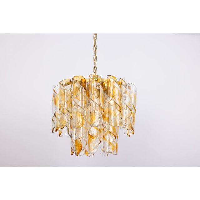 Large Murano Glass Tubes Flush Mount Light from Kaiser, Germany, 1960s For Sale - Image 3 of 17