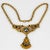 Henry Perichon Gilded Bronze Chain Necklace with Jeweled Cabochons For Sale - Image 4 of 11