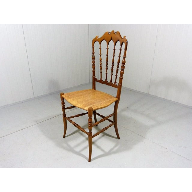 Mid-Century Modern Wooden Chiavari Chair with Caned Seat, 1960s For Sale - Image 3 of 12