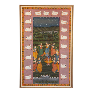 Large Indian Divine Art, Krishna's Cosmic Dance