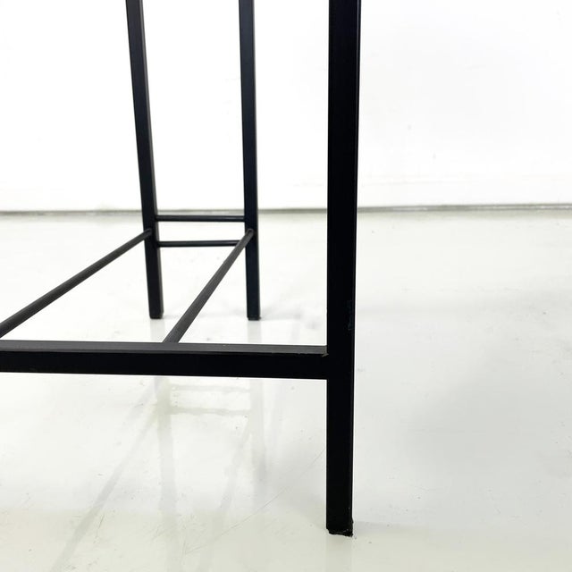 Italian Modern High Stool in Black Metal and Rubber, 1980s For Sale - Image 14 of 15