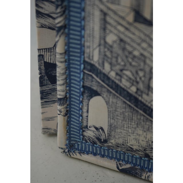 Stunning Chinoiserie Upholstered 6 Panel Folding Screen For Sale In Philadelphia - Image 6 of 13