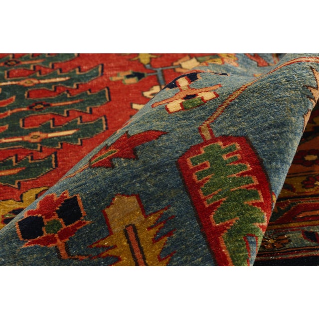 Vintage Persian Heriz Rug, 12'09 X 16'00 For Sale In Dallas - Image 6 of 10