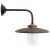 Vintage Industrial Rust Iron and Brass Glass Sconce with Clear Striped Glass Bulb For Sale - Image 6 of 6