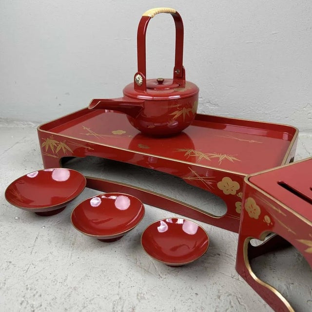 Wood New Year Sake Set Shuki Otoso, Japan, 1980s, Set of 6 For Sale - Image 7 of 11