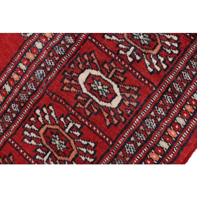 Textile Shabby Chic Bokhara Red/Rust Hand Knotted Wool Rug For Sale - Image 7 of 9