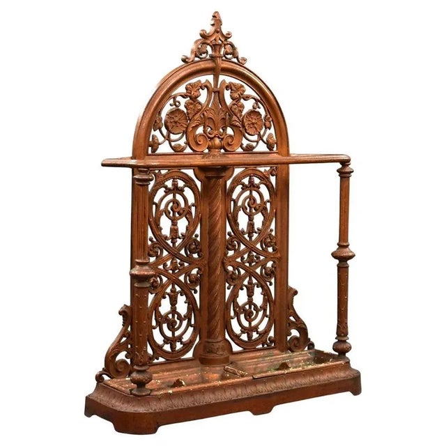 Victorian Cast Iron Stick Stand by Falkirk Foundry, 1880 For Sale - Image 10 of 10