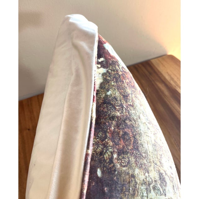 Chinoiserie Thick Custom Pillow With Buddha Design For Sale - Image 4 of 7