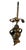 Art Nouveau Vintage Rose Petal Tiffany Style Table Lamp With Brass Base For Sale - Image 3 of 16