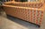 Kravet 1960s Mid Century Modern Kravet Furniture Retro Orange Red Geometric Couch High Side / Feather Fill For Sale - Image 4 of 13