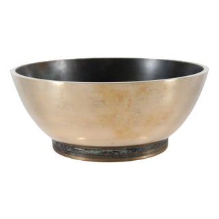 Art Deco Danish Bronze Bowl with Brown Patina in the style of Axel Salto and Tinos, 1950s For Sale