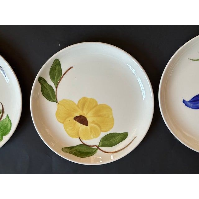 Mid 20th Century Stetson Hand Painted Plates Set of 8 for Dessert, Salad, Bread, or Hor'dourves For Sale - Image 5 of 18