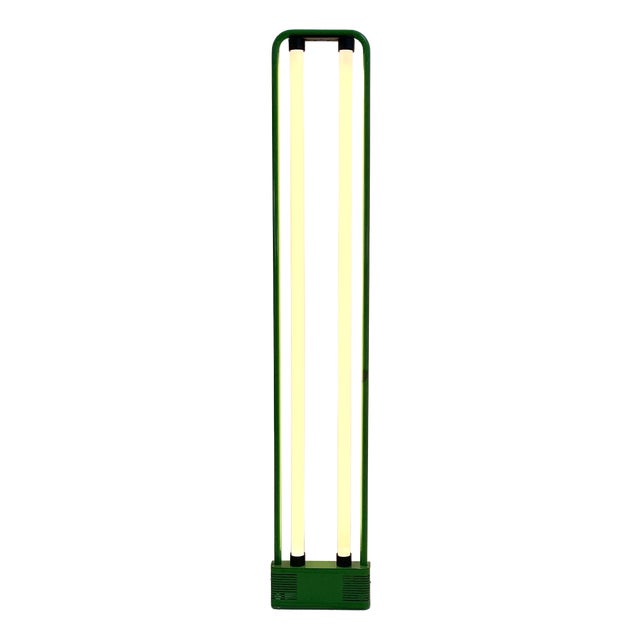 Green Double Neon Lamp by Gian N. Gigante for Zerbetto, 1980s For Sale