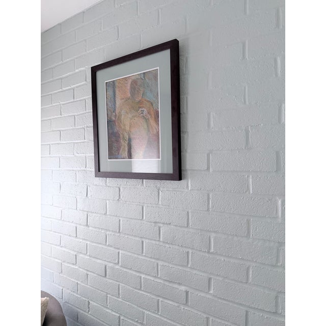 Jean Campbell Original Figurative Pastel Drawings - Framed Pair For Sale - Image 12 of 12